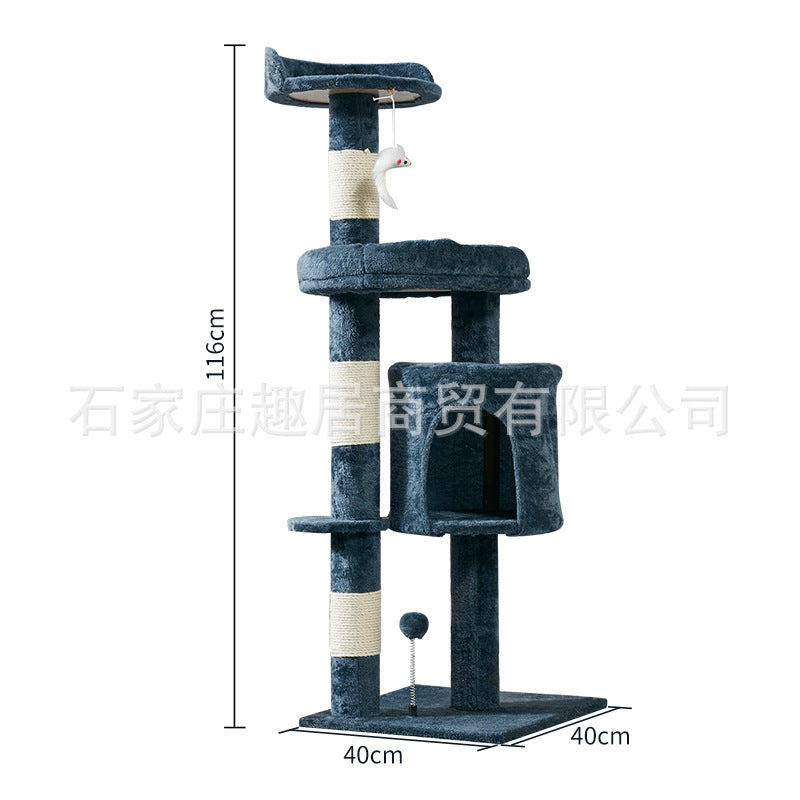 Ready-Made Velvet Cat Climbing Frame