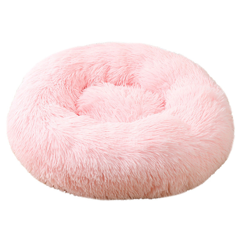 plush round pet kennel