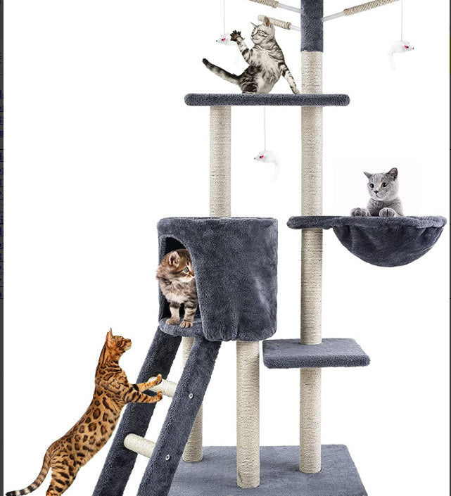 Ready-Made Velvet Cat Climbing Frame