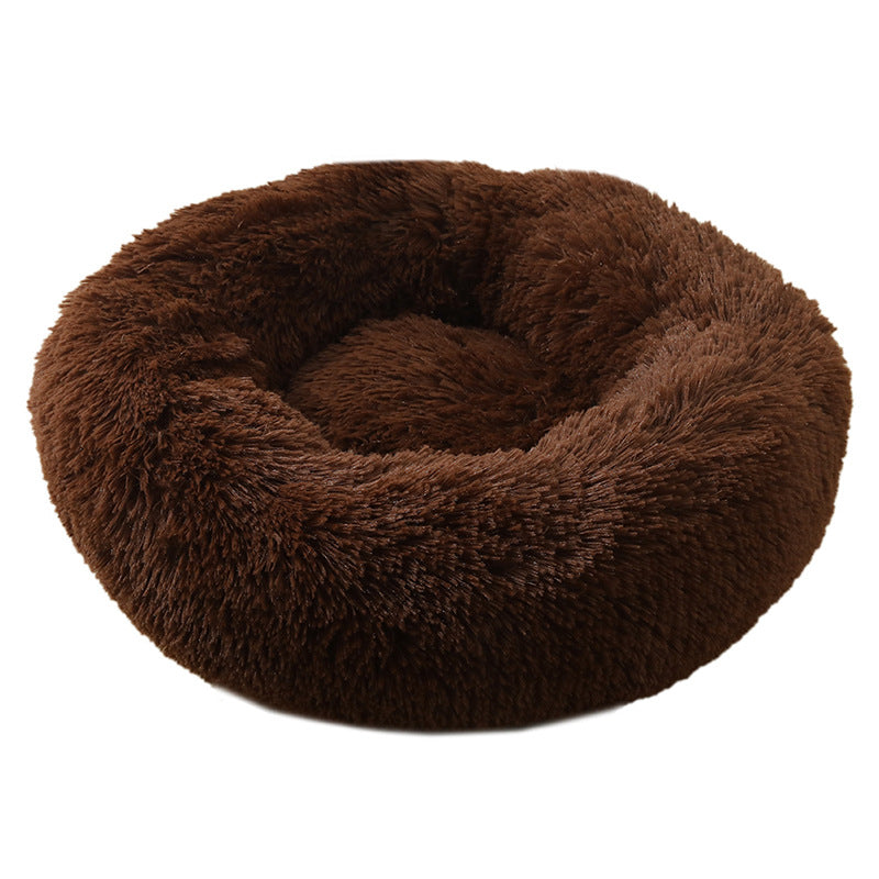 plush round pet kennel
