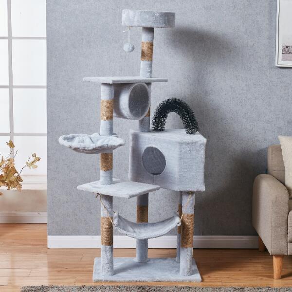 Ready-Made Velvet Cat Climbing Frame