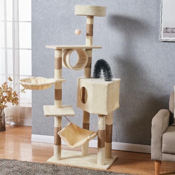 Ready-Made Velvet Cat Climbing Frame